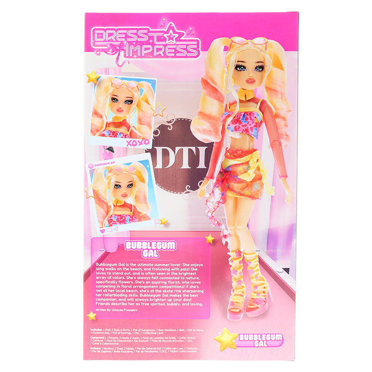 Dress To Impress Series 1 Fashion Doll Bubblegum Gal | Europe's Exclusive Distributor Click Dress To Impress Series 1 Fashion Doll Bubblegum Gal | Europe's Exclusive Distributor Click