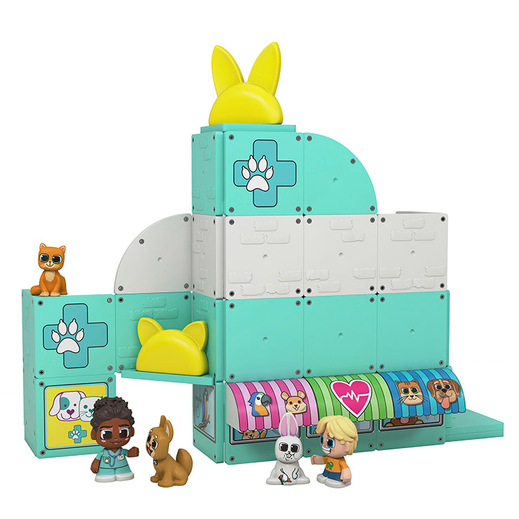 Tile Town Pet Vet Magnetic Tile Construction Set