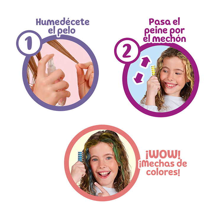 Shinetastic Tri-Color & Go - Hair Chalk In Tube