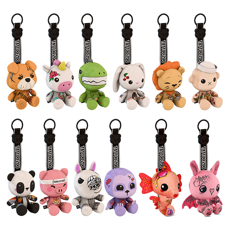 Tattoo Zoo Plush Keychain